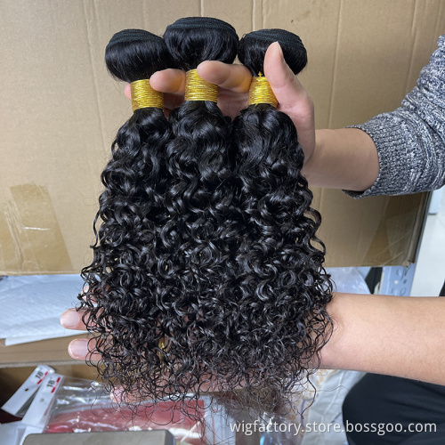 10A Mink Indian Hair Bundle 30 Inch,Free Sample Human Hair Extension With Closure, Water Wave Raw Indian Hair Bulk Unprocessed